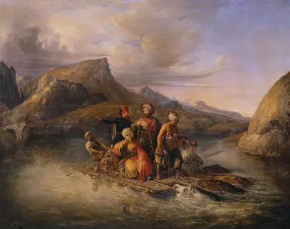 Traverser le Tigre - August Schoefft