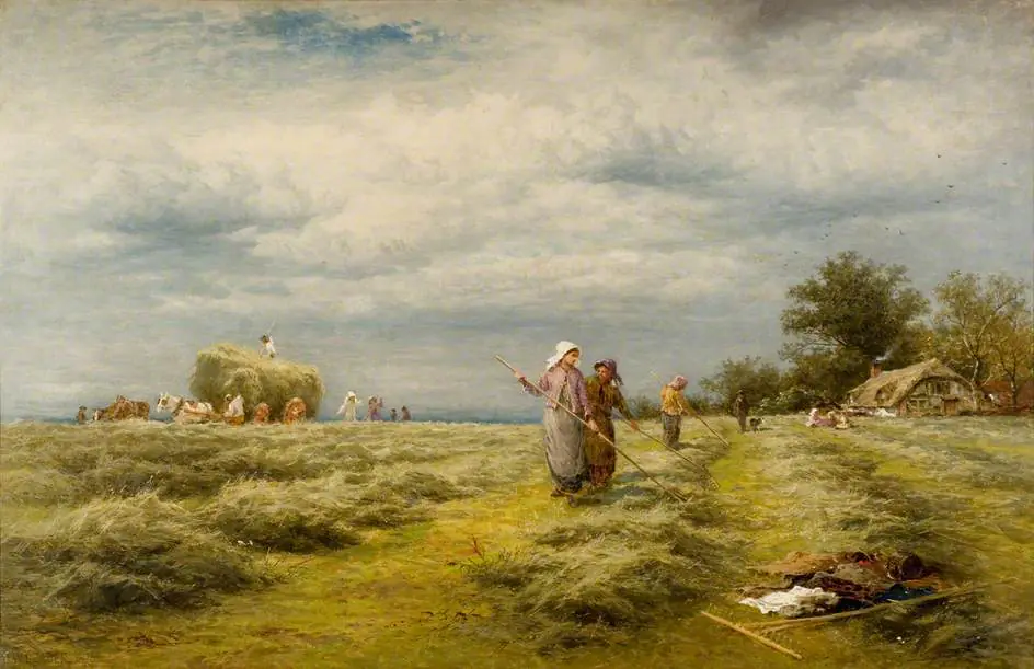 La fenaison, 1876 - Benjamin Williams Leader