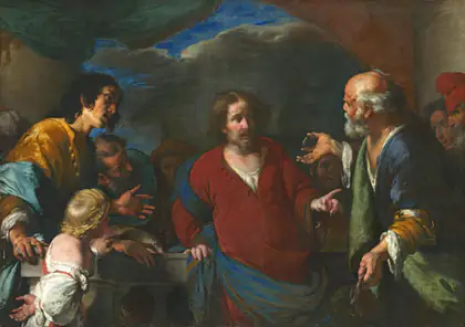 L'allégorie de l'argent du tribut - Bernardo Strozzi