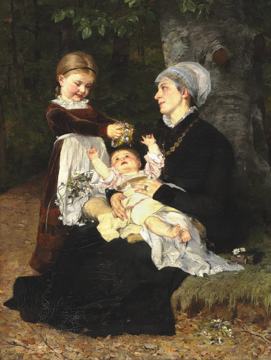 La visite d'une nourrice - Bertha Wegmann