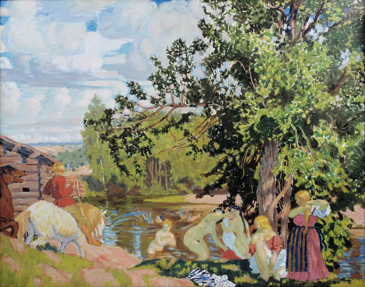 Le Bain - Boris Kustodiev