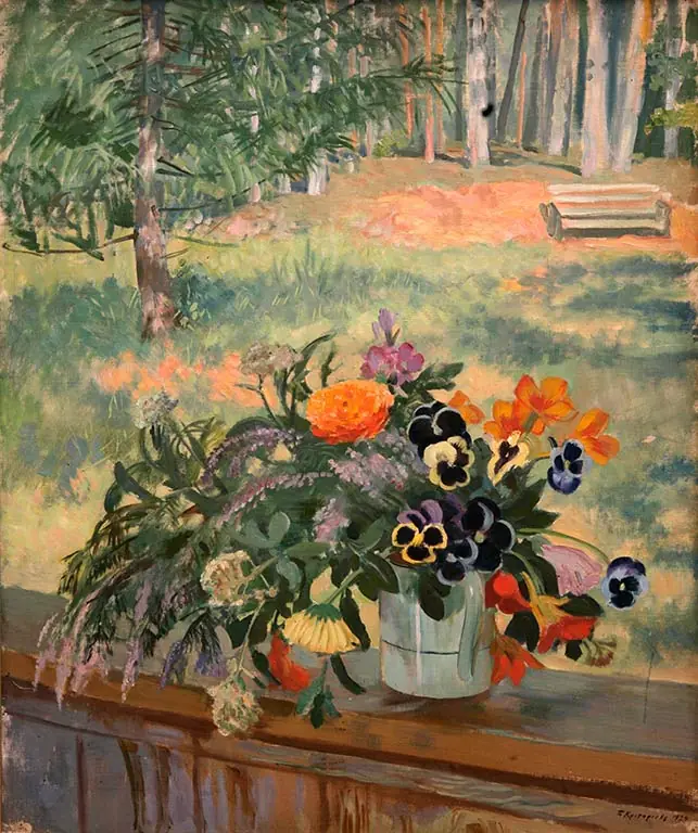 Fleurs, 1924 - Boris Kustodiev