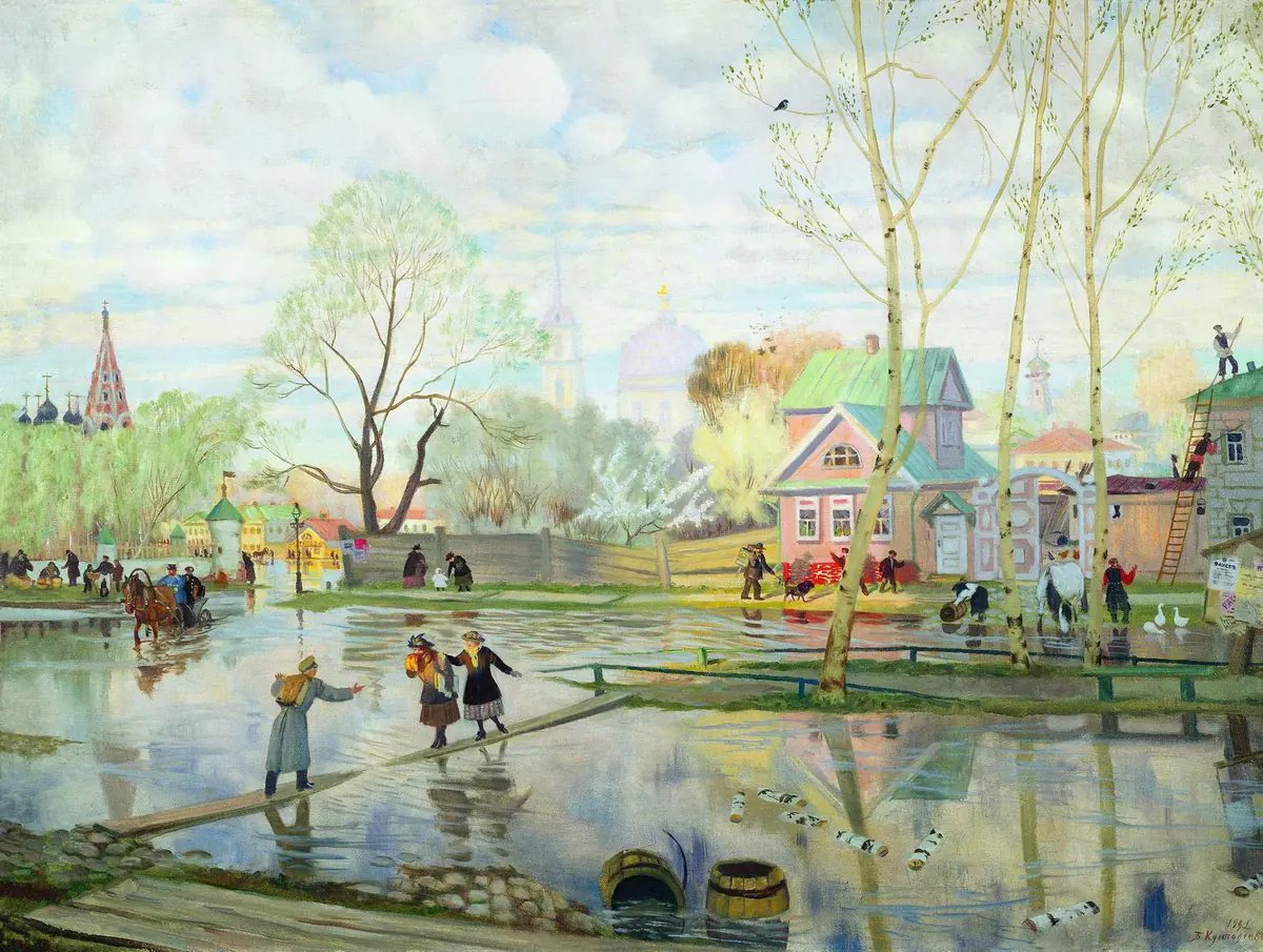 Le Printemps - Boris Kustodiev