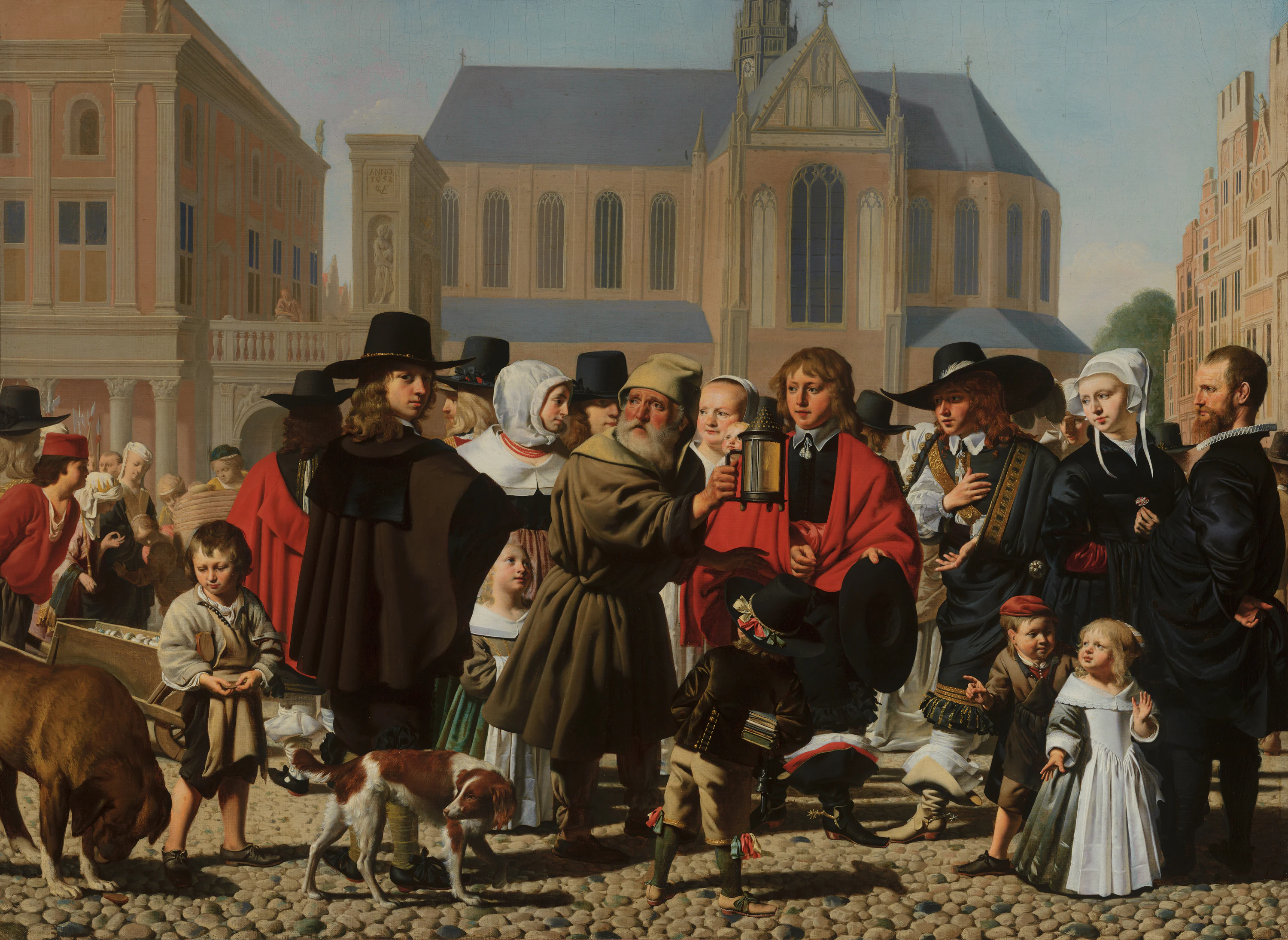 Diogène cherchant un homme honnête - Caesar van Everdingen