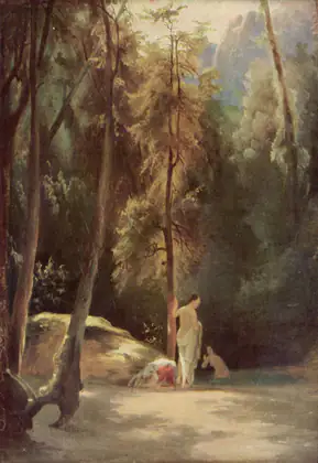 Baigneuses dans le parc de Terni - Carl Blechen