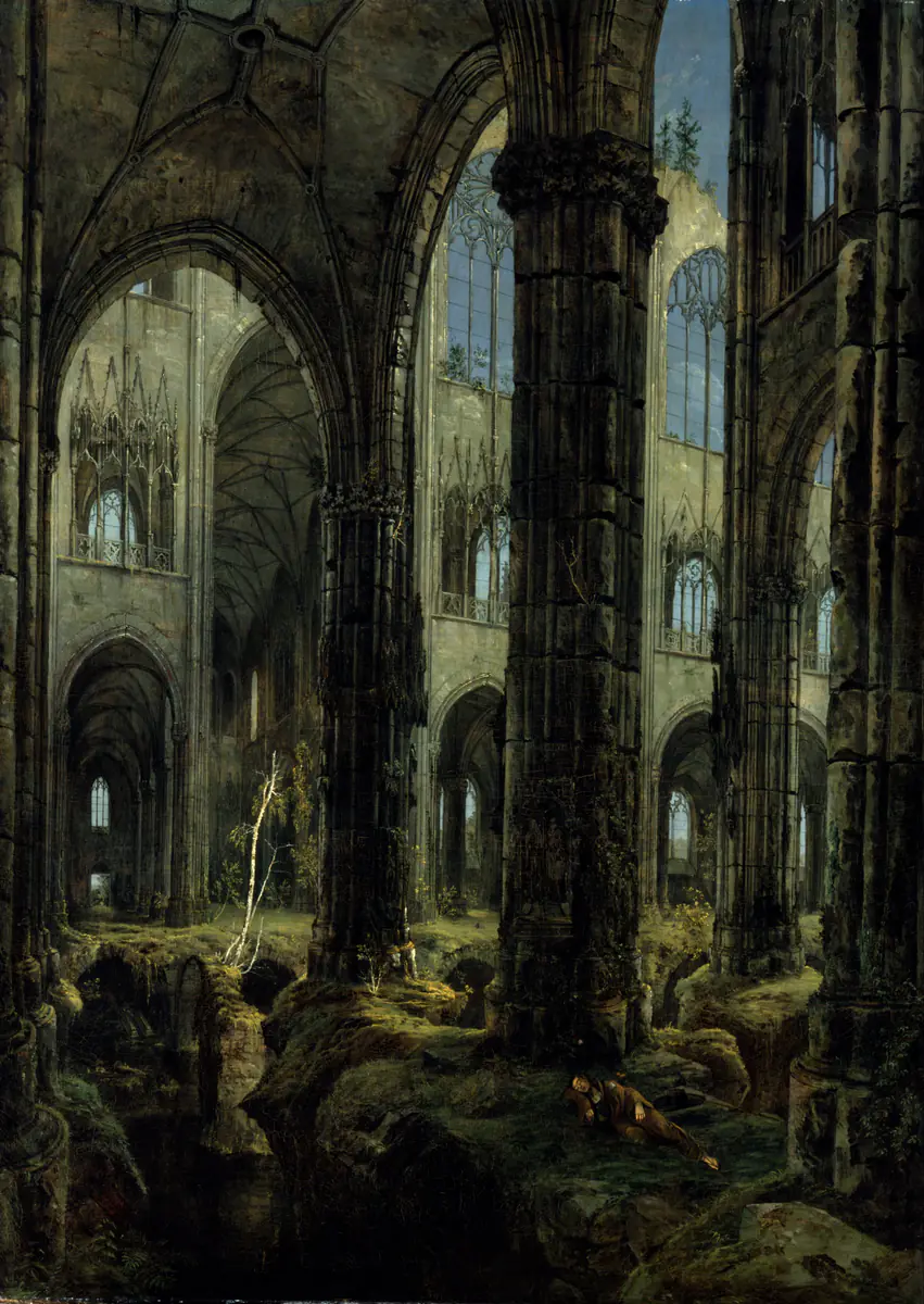 Ruines d'une église gothique - Carl Blechen