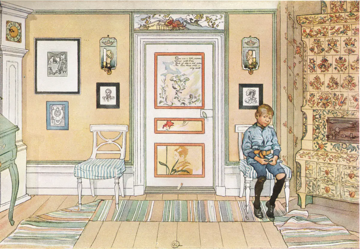 Dans le coin - Carl Larsson