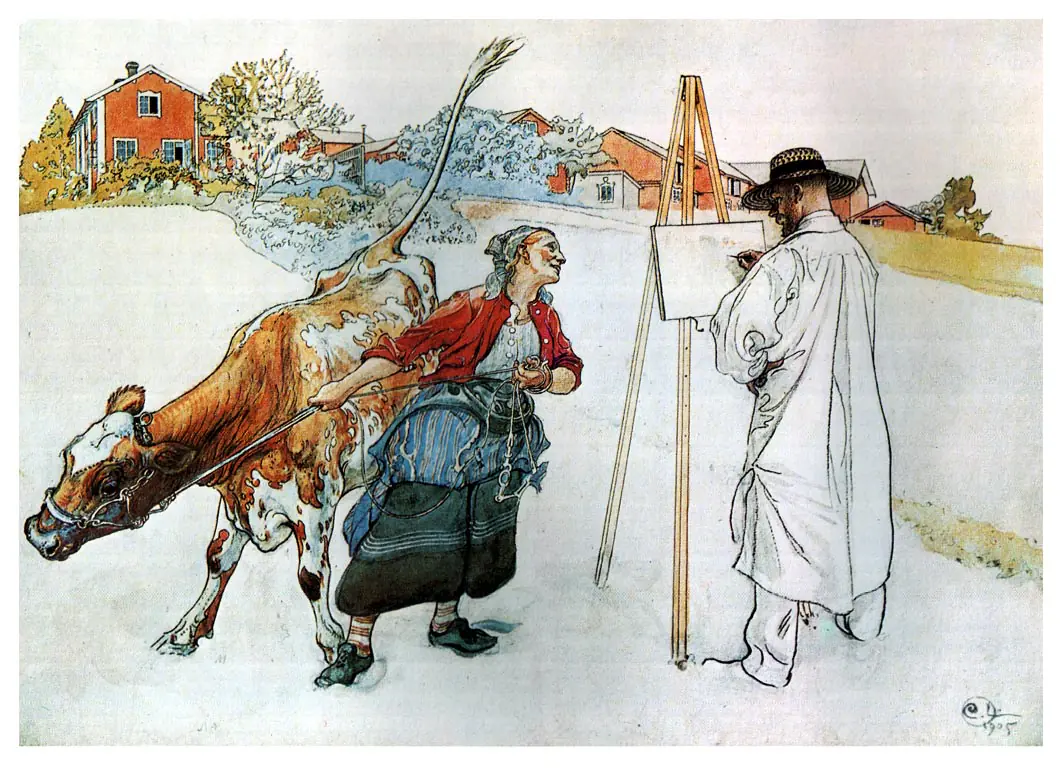 À la ferme - Carl Larsson