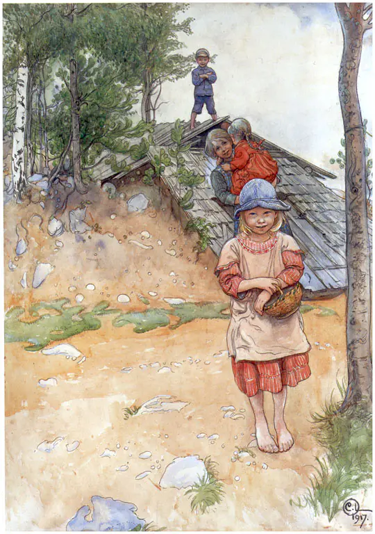 Près de la cave - Carl Larsson