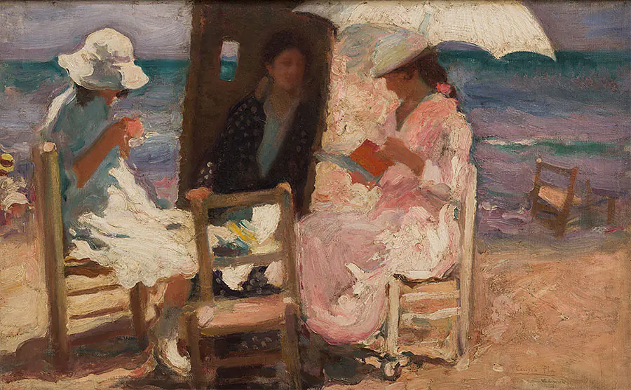 À la plage de Valence - Cecilio Pla