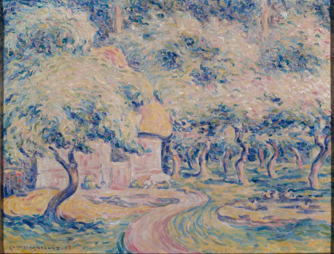 Chaumière dans un verger - Charles Angrand