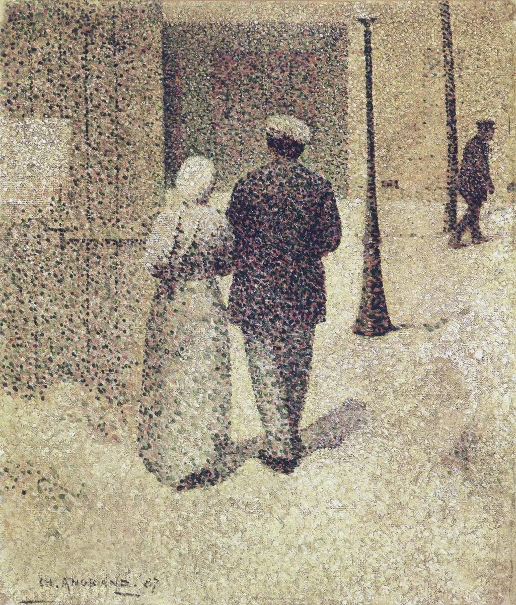 Couple dans la rue - Charles Angrand