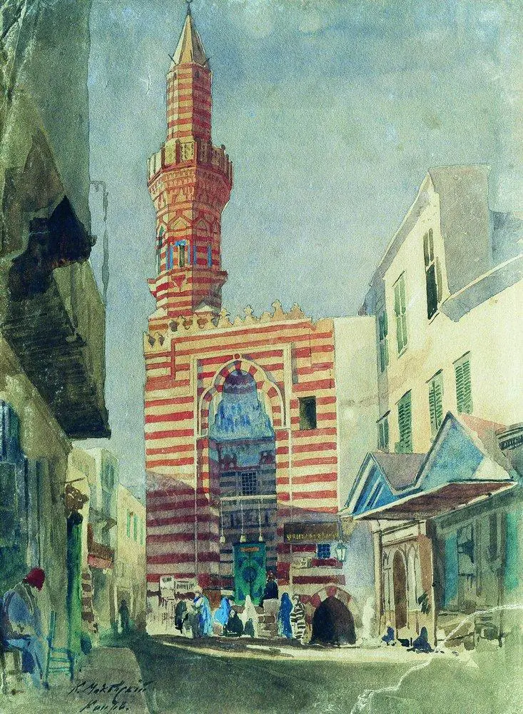 Le Caire — vue de rue, 1867 - Constantin Makovski