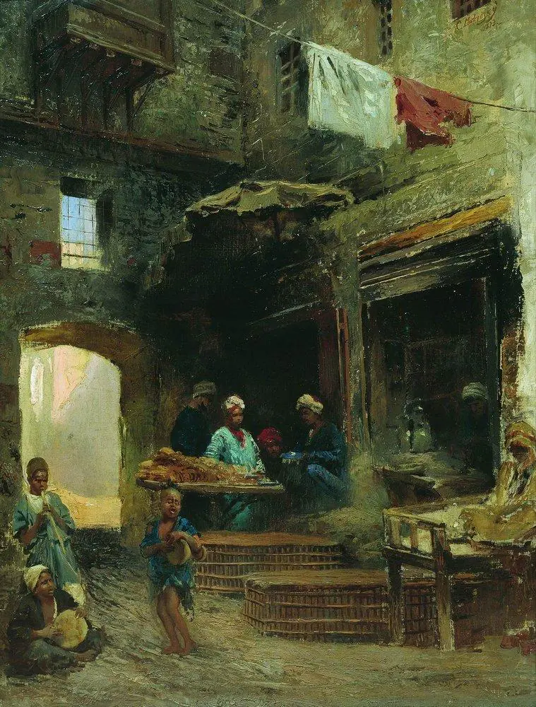 Cour au Caire - Constantin Makovski