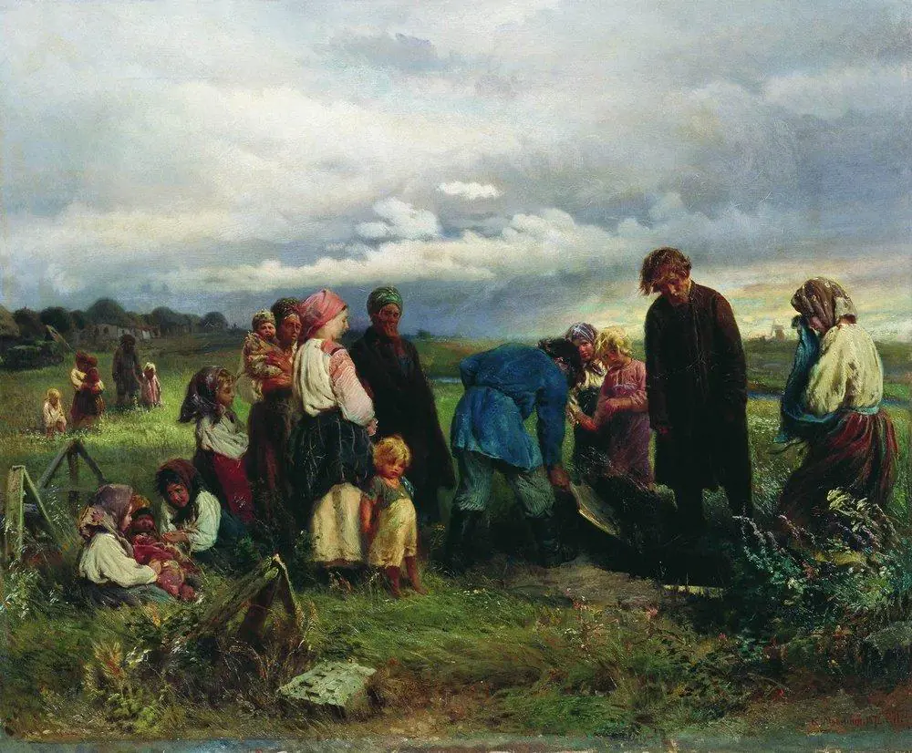 L’Enterrement d’un enfant - Constantin Makovski