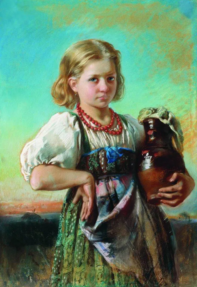 Fillette à la cruche - Constantin Makovski