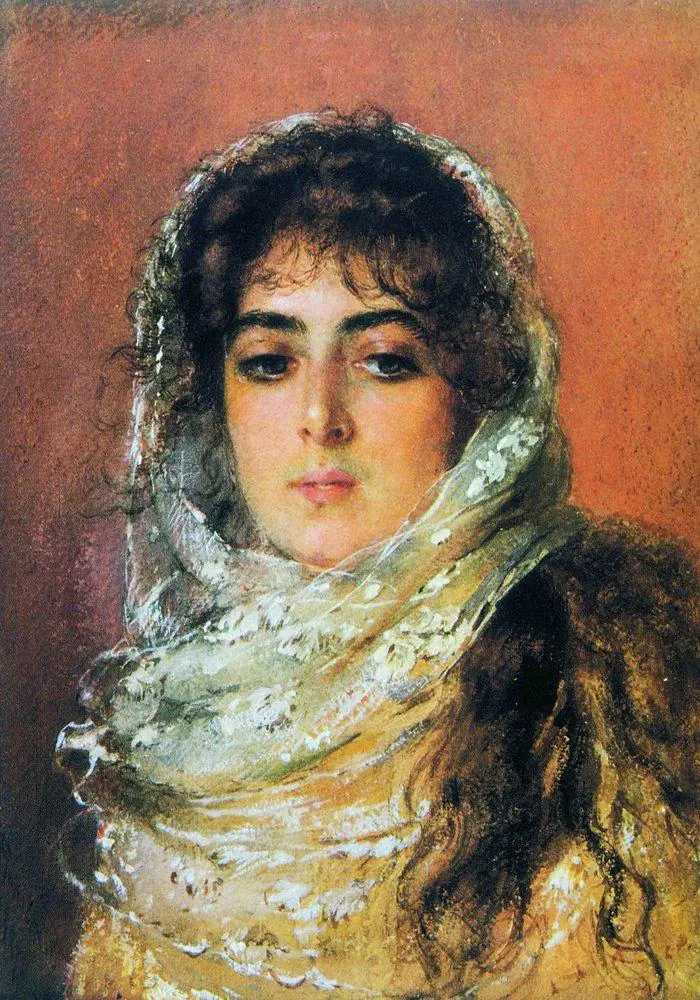 Portrait de l’épouse du peintre - Constantin Makovski