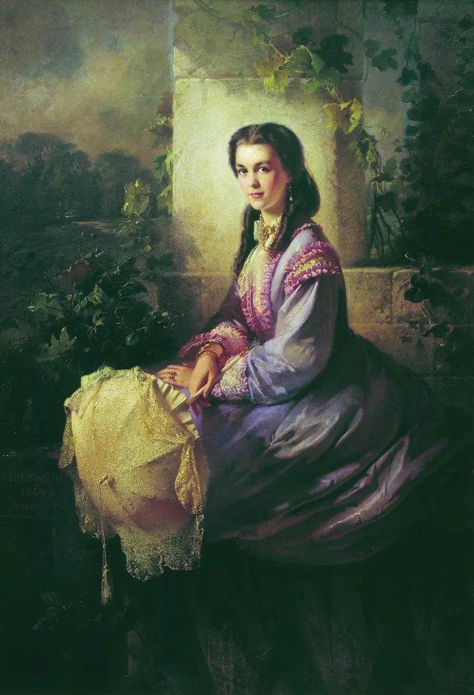 Portrait de la princesse Stroganova - Constantin Makovski
