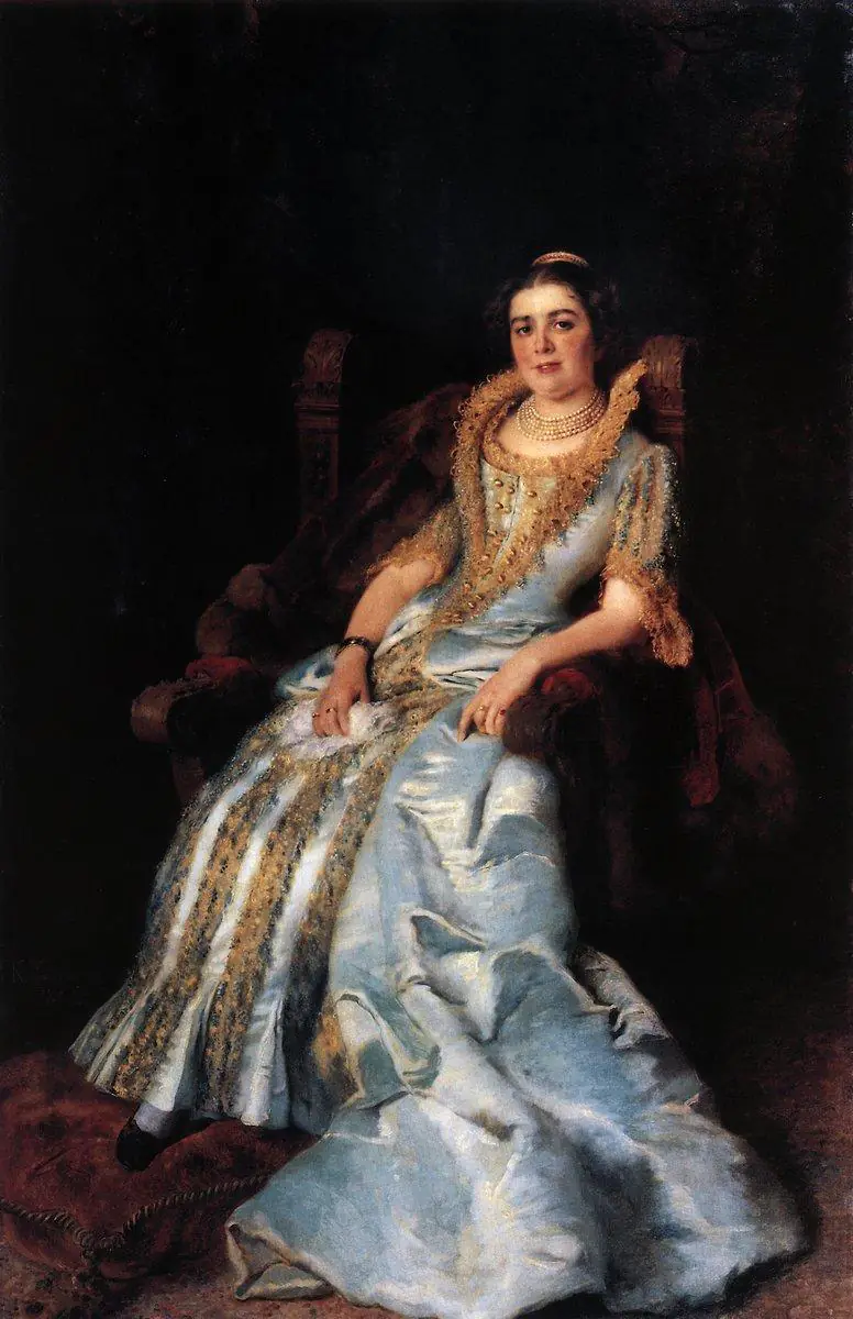 Portrait de V. Morozova - Constantin Makovski