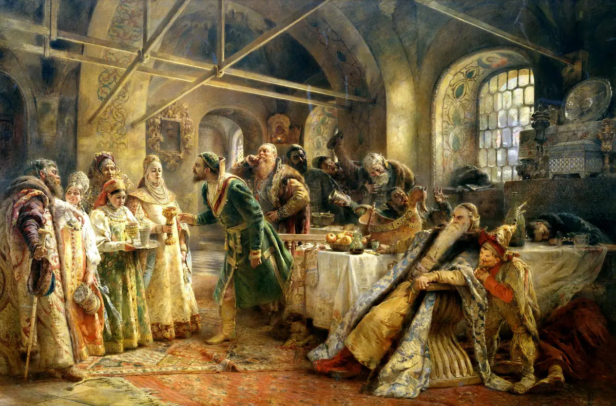 Le Rituel du baiser - Constantin Makovski