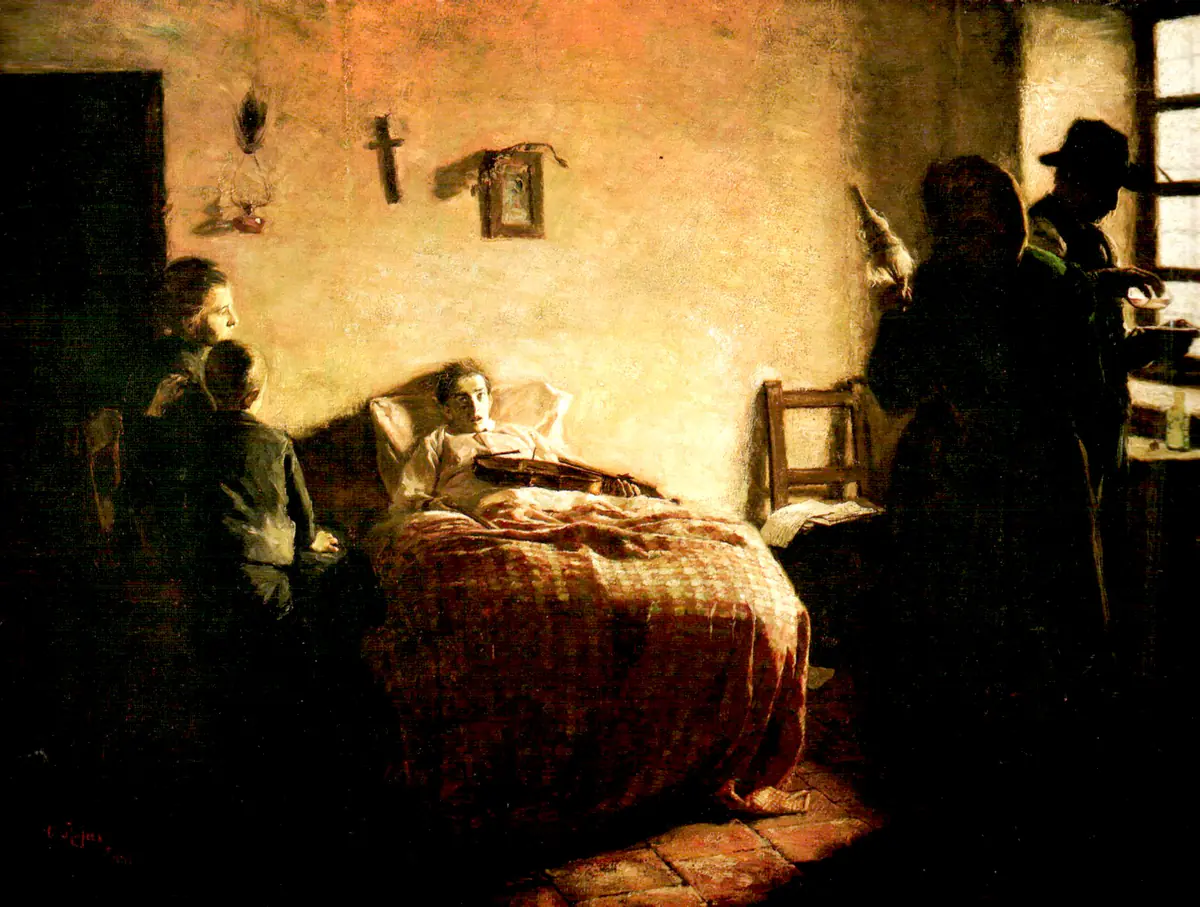 Le violoniste malade. - Cristóbal Rojas