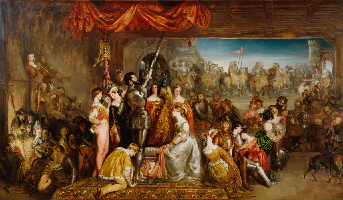 Le Voeu chevaleresque des dames et le paon - Daniel Maclise