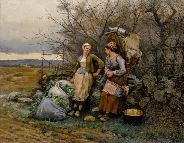 Une halte - Daniel Ridgway Knight