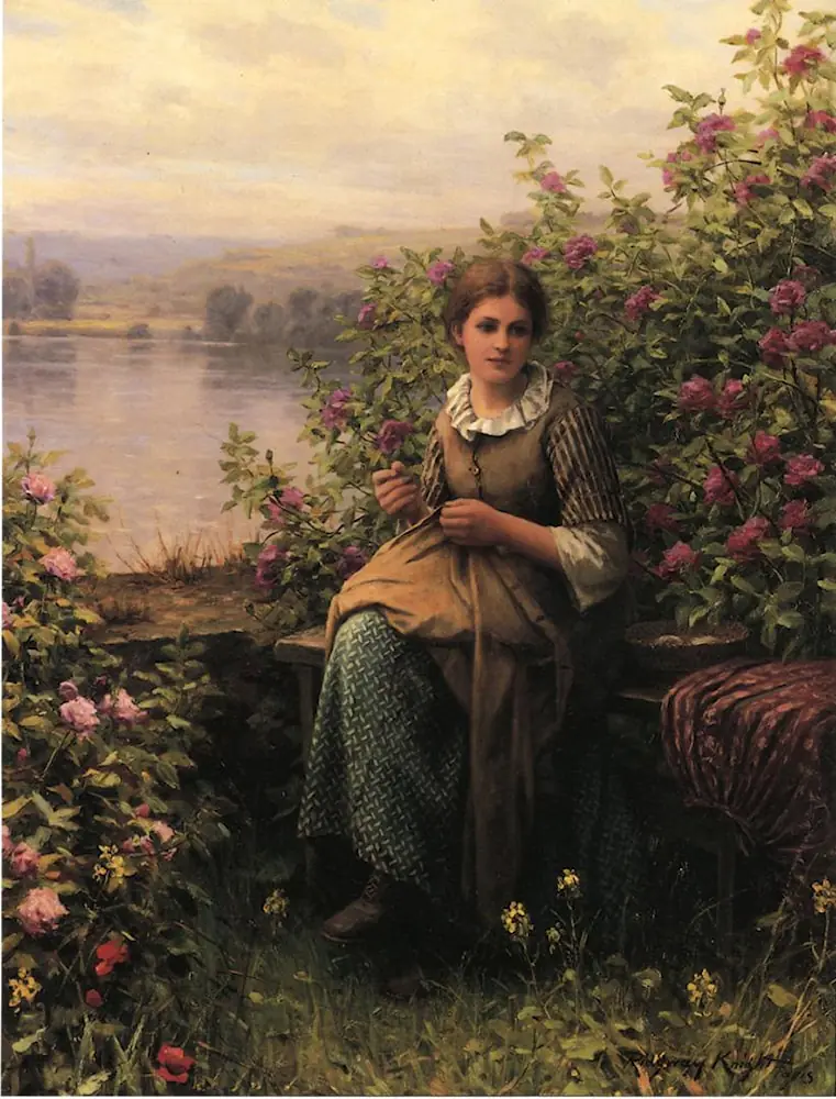 Le raccommodage - Daniel Ridgway Knight
