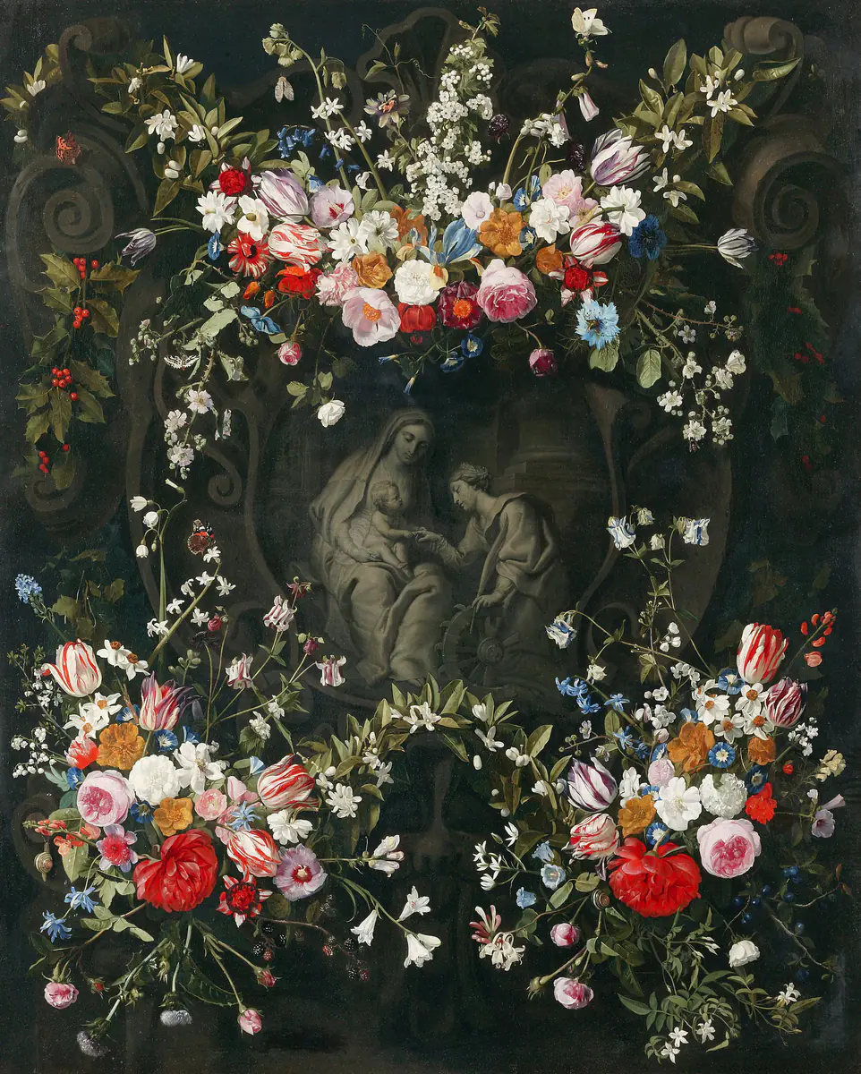 Le Mariage mystique de Sainte Catherine - Daniel Seghers