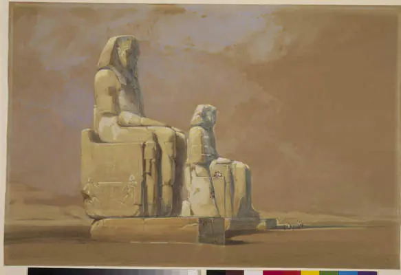 Colosses, Thèbes, Egypte - David Roberts