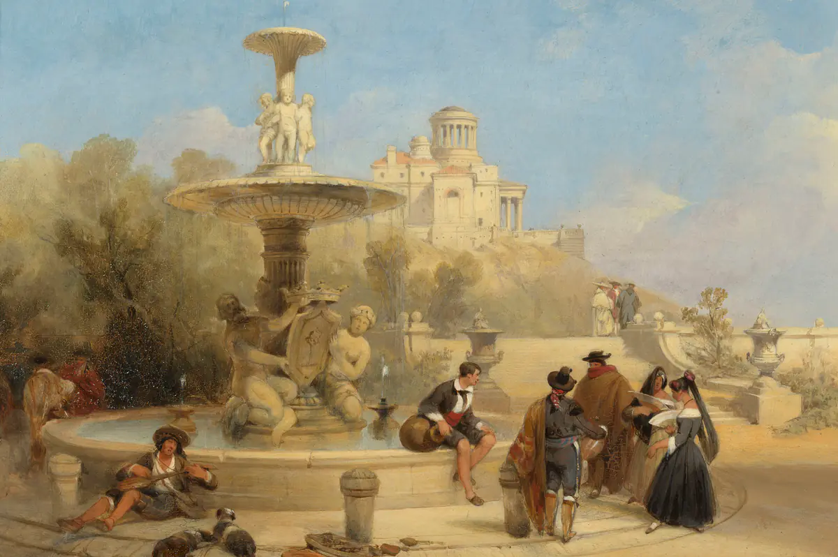 La Fontaine du Prado, Madrid - David Roberts