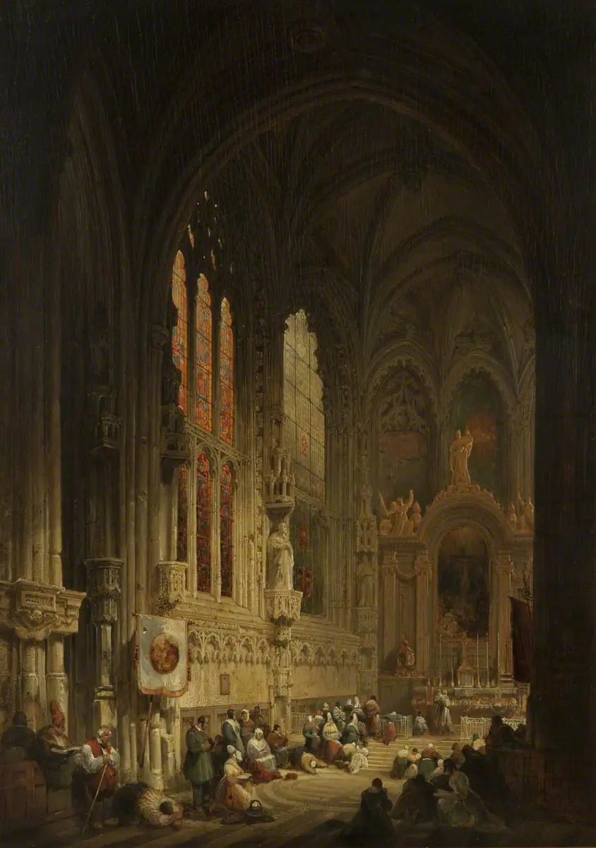 Intérieur d'une cathédrale - David Roberts