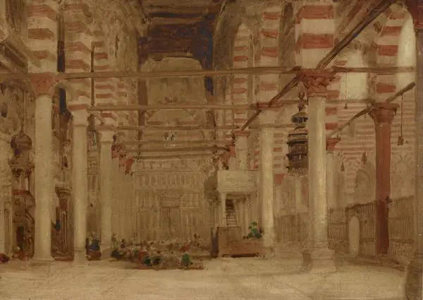 Intérieur de la mosquée de Metwalis, Le Caire - David Roberts