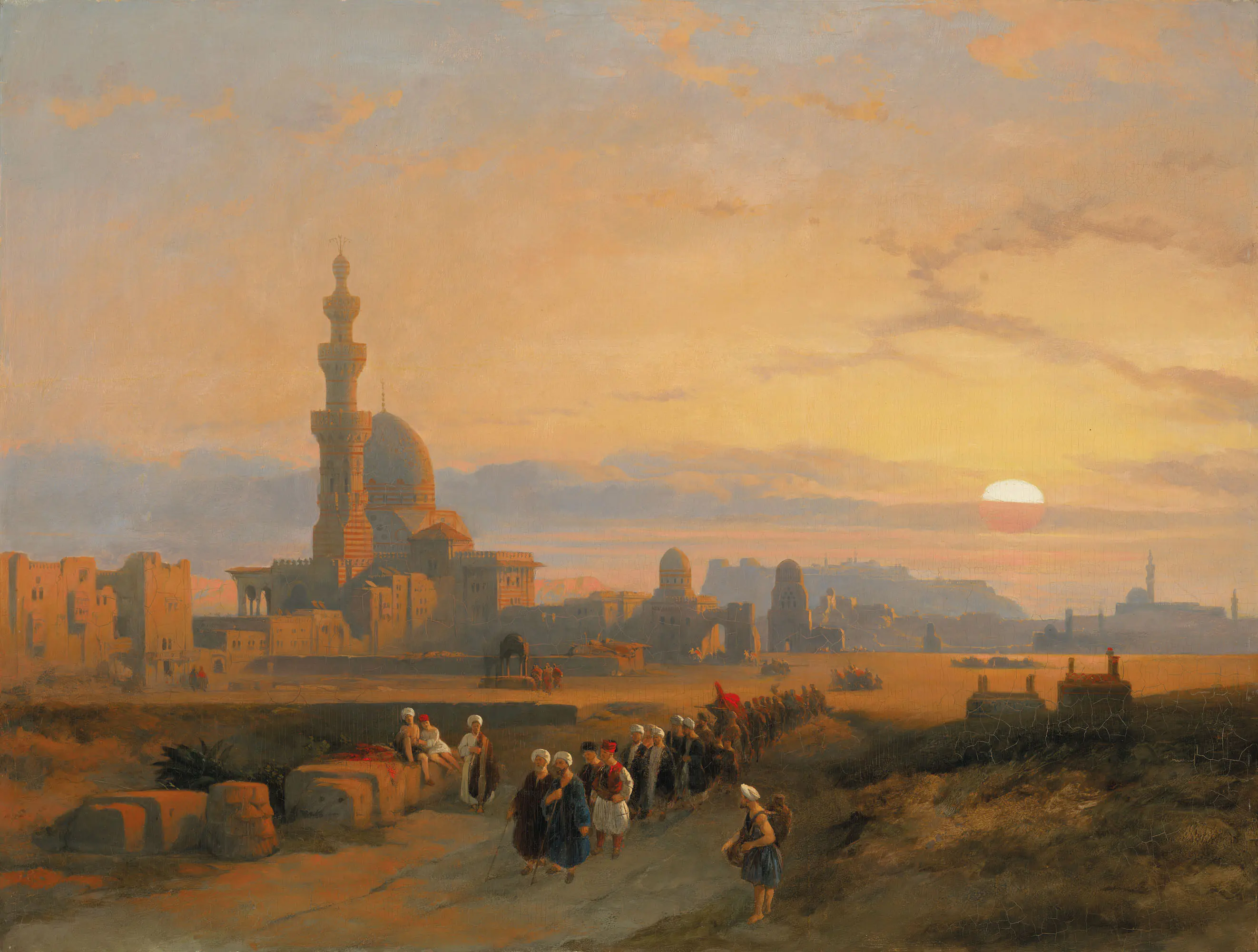 Procession devant les tombeaux des califes, Grand Caire - David Roberts
