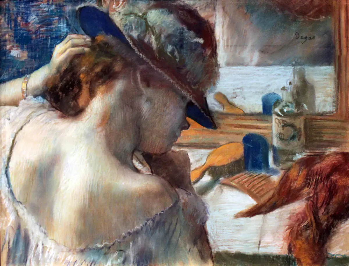 Devant le miroir - Edgar Degas