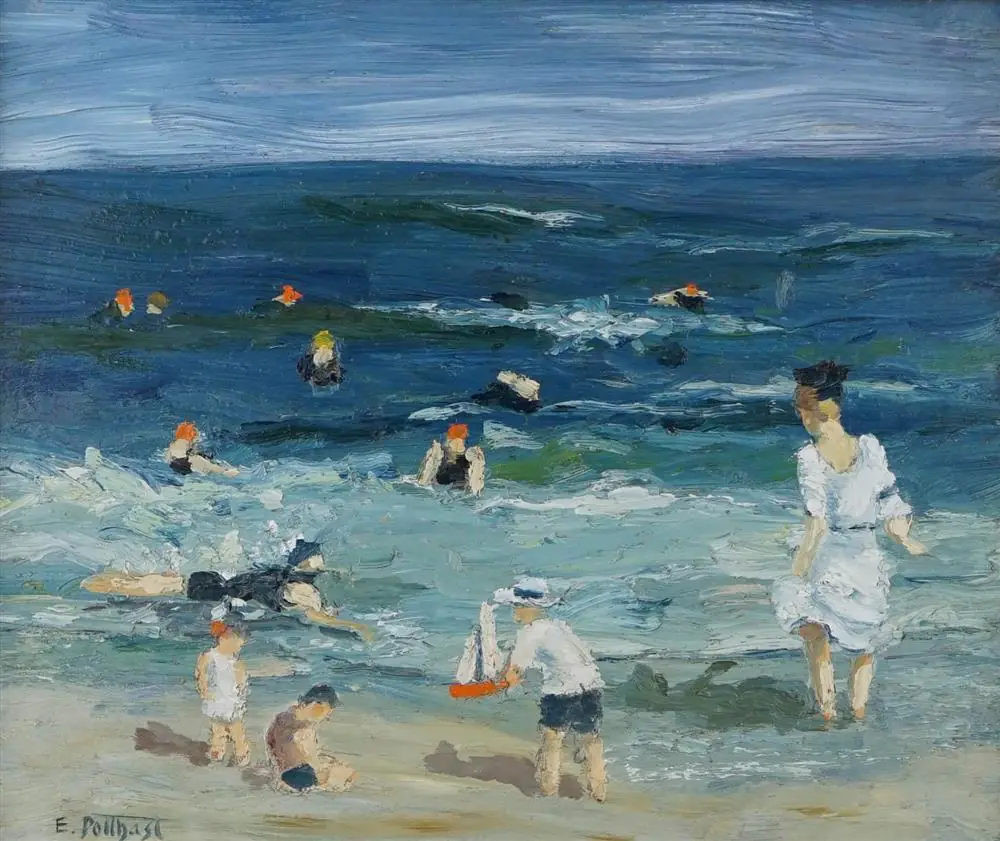 Dimanche à la plage - Edward Henry Potthast