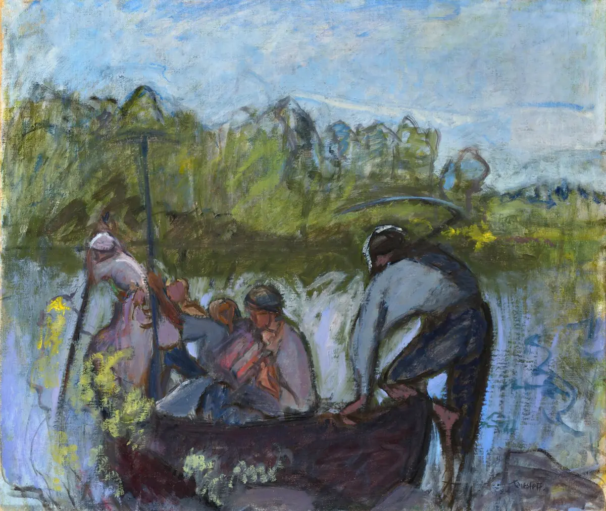 Moissonneurs dans une barque II - Ellen Thesleff