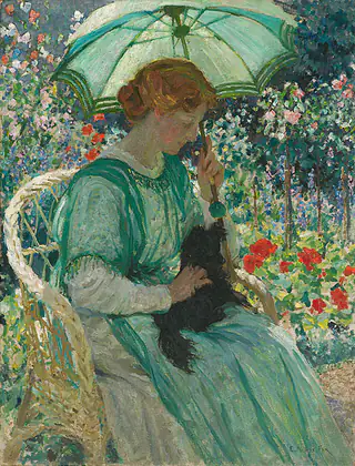 Le parasol vert - Emanuel Phillips Fox