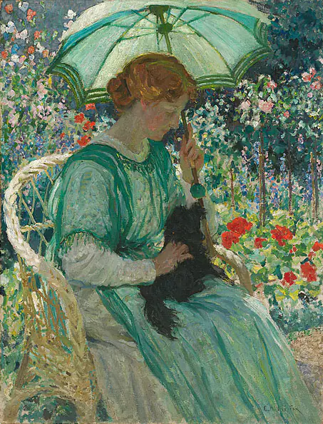 Le parasol vert - Emanuel Phillips Fox