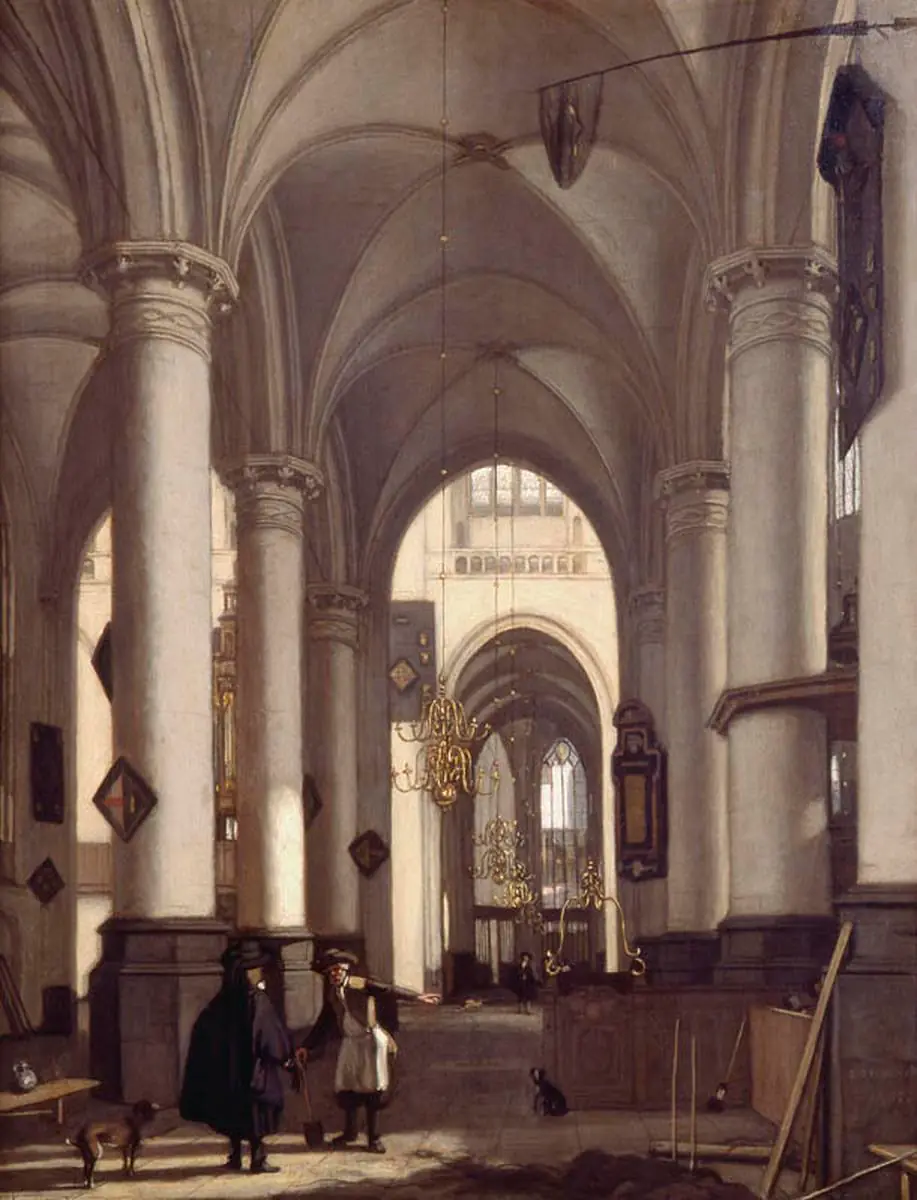 Intérieur d'église gothique - Emanuel de Witte