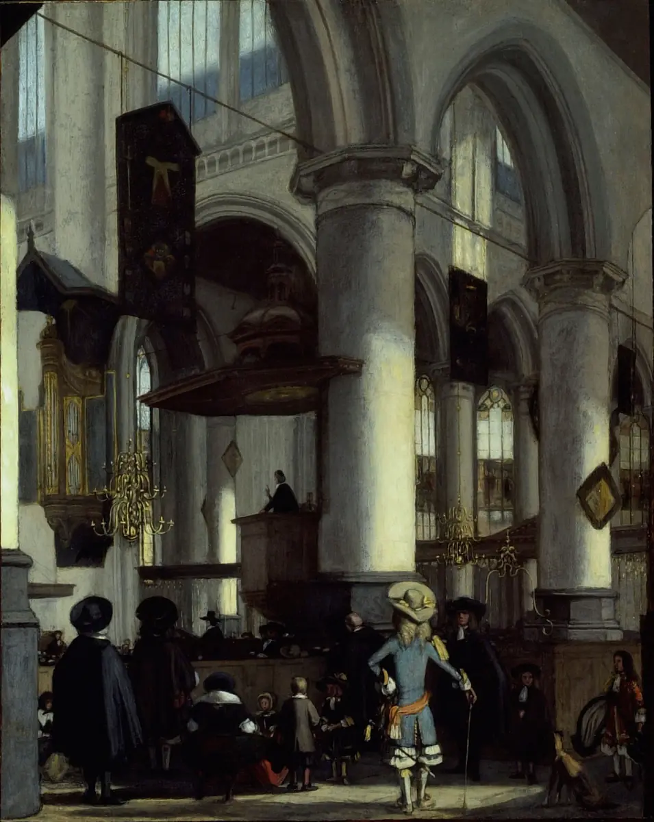 Intérieur de l'Oude Kerk, Delft - Emanuel de Witte