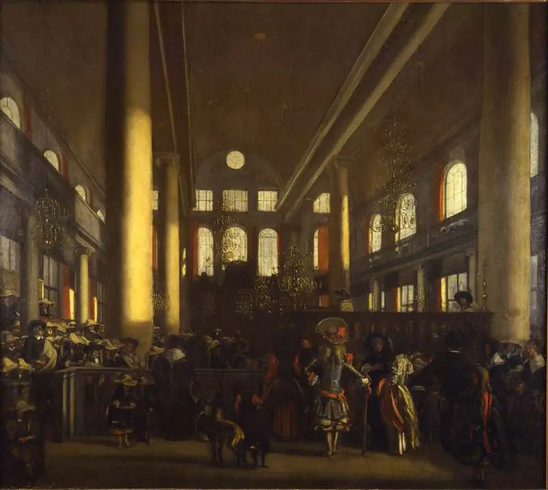 Intérieur de la synagogue d'Amsterdam - Emanuel de Witte