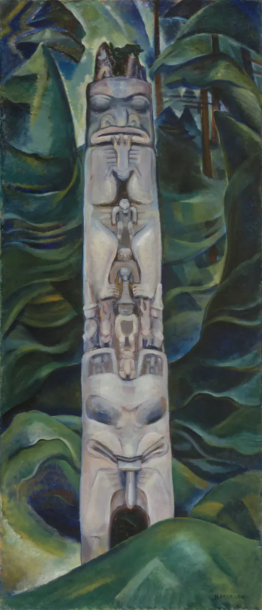 Totem et forêt - Emily Carr