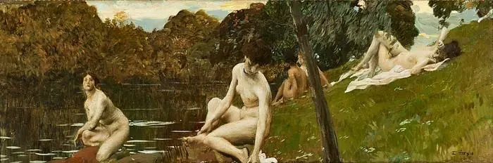 Les baigneuses - Ettore Tito
