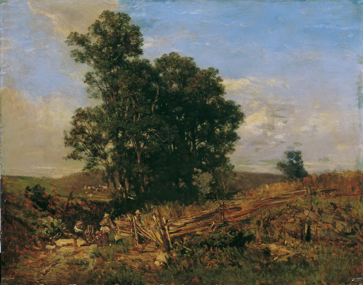 Gruppo di alberi sulla strada per il campo - Eugen Jettel
