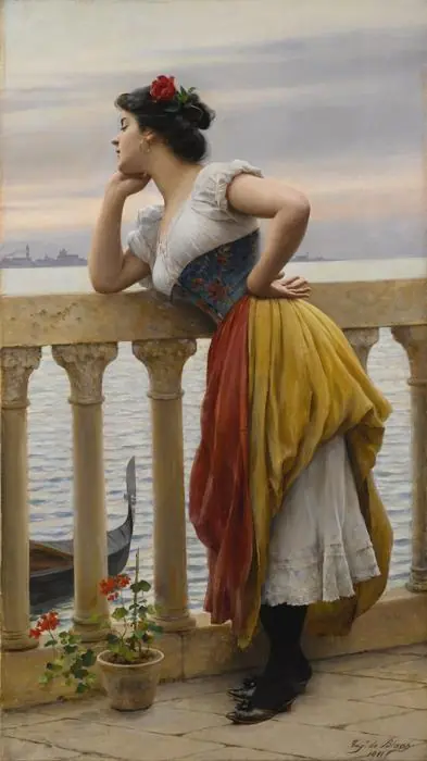 L’Attente - Eugène de Blaas