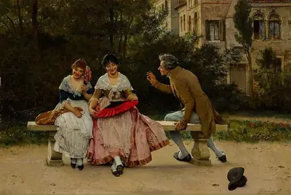 Dans le parc - Eugène de Blaas