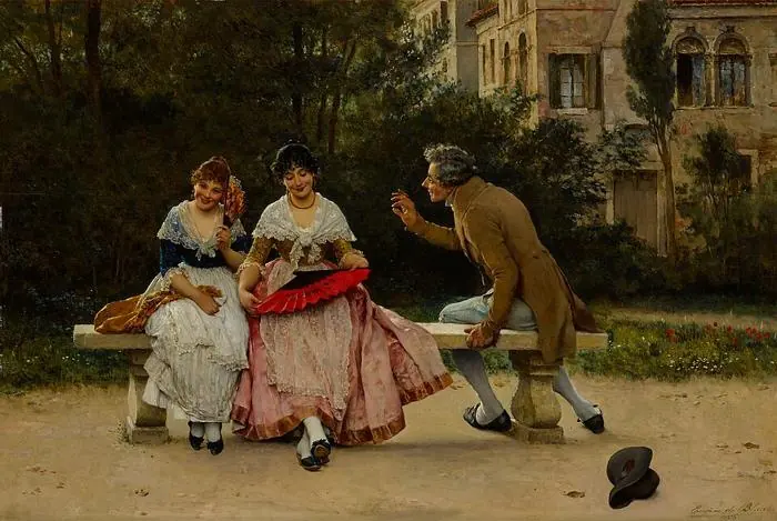 Dans le parc - Eugène de Blaas