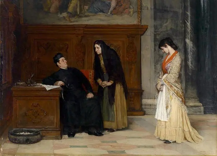 Dans la sacristie - Eugène de Blaas