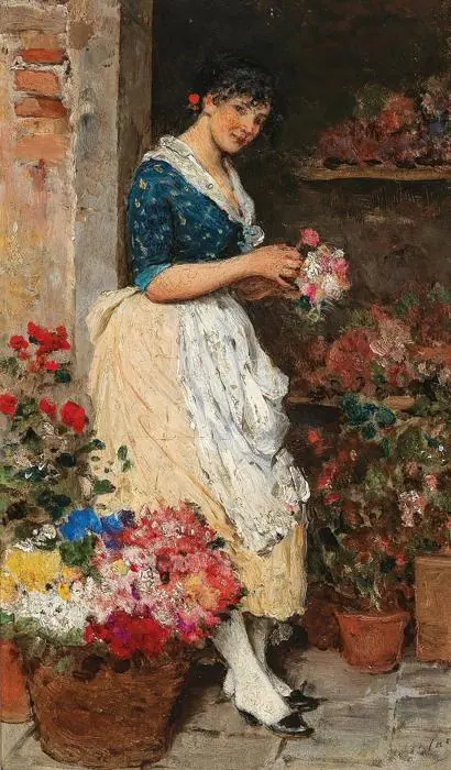 La Fleuriste vénitienne - Eugène de Blaas